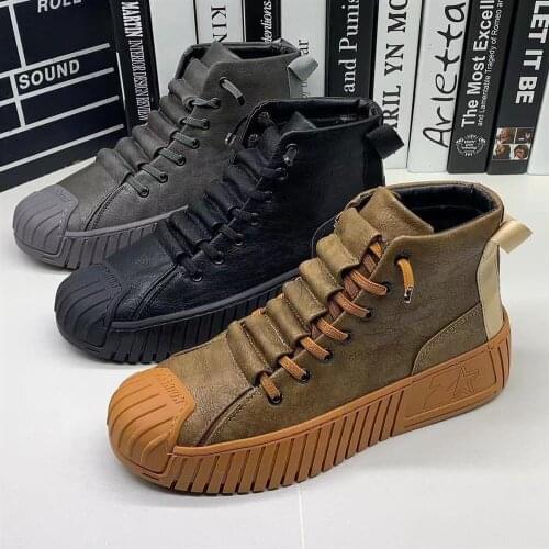 New Autumn and Winter New Men Martin Boots The Increased Boots Fashion Casual Shoes Board Shoes High Quality Platform Shoes