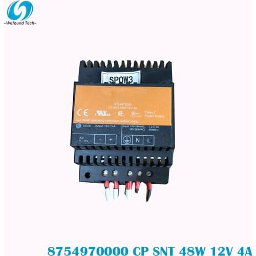 Original Weidmüller 8754970000 CP SNT 48W 12V 4A Rail Switching Power Supply Single Phase, 100% Tested BeforeShipment