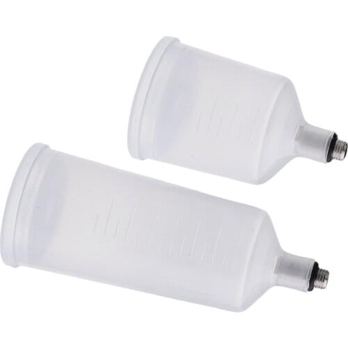 Plastic Sprayer Cup Spray Paint Pot Spray-Work Airbrush Cup 36.8ml & 20.3ml
