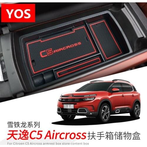 Armrest box storage box FOR Citroen C5 AIRCROSS central control storage box modification ABS C5 AIRCROSS