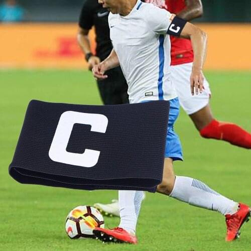 Football Soccer Captain Armband Adjustable Soccer Rugby Basketball Player Bands (Black)