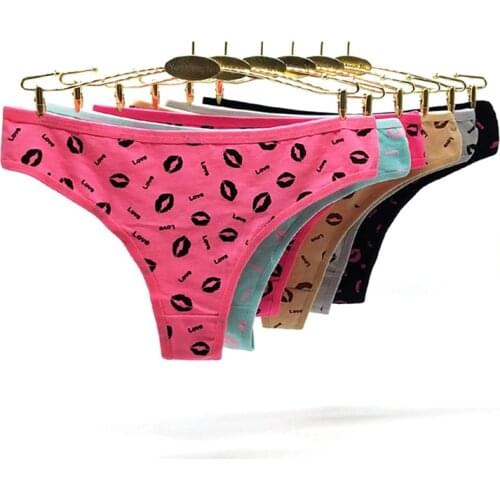 Sexy Lingerie Womens Cotton G-String Thong Seamless Panties Girls Cute String Underwear Women Briefs Ladies Intimate Panty Lot