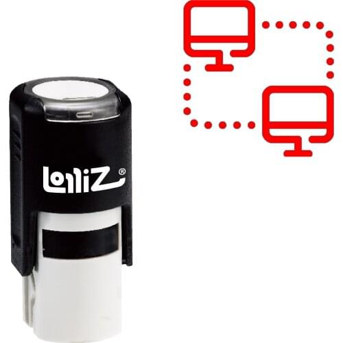 LolliZ Network 2 Self-Inking Rubber Stamp - Modern Symbol Series