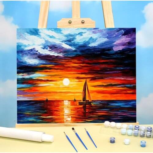 Touch Horizon Paint By Numbers Set Oil Paints 50*70 Paiting By Numbers Handmade Crafts For Handiwork