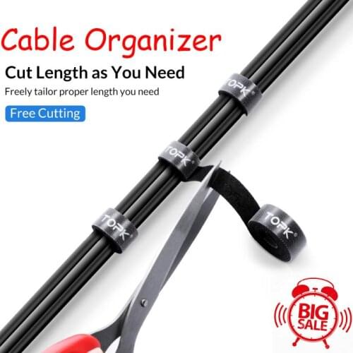 USB Cable Winder Cable Organizer Ties Mouse Wire Earphone Holder PC Cord Free Cut Cable Management Hoop Tape Protector