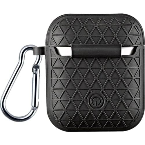 Vococal Silicone Protective Cover Case Pouch Shell with Carabiner for Apple AirPods Air pods Bluetooth Earphone Accessories