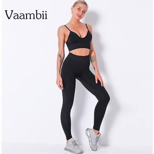 Womens Seamless Sports Suits 2 Piece Sportswear Tracksuits 2021 Yoga Clothes For Women Bra Leggings Set Fitness Sport Suit