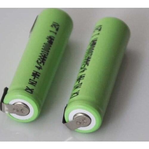 2-5PCS 1.2V 4/5AAA Rechargeable battery 1000mah 4/5 AAA nimh ni-mh cell with soldering tabs for electric toothbrush shaver