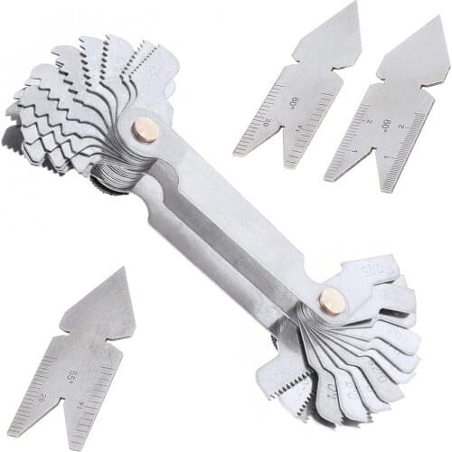 4pcs Screw Thread Pitch Cutting Gauge Tool Set Centre Gage 55&60 Degree Inch & Metric Measuring Gauging Lathe Tools Screw Pitch