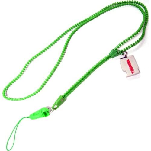 500pcs/lot free shiping Customized zipper lanyard with PVC label logo neck strap,Custom lanyards