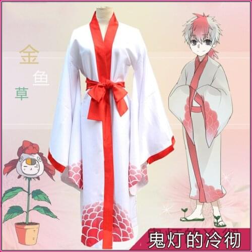 Anime Hoozuki no Reitetsu Antirrhinum majus L Cosplay Costume Personification Kimono Printing Dress Halloween Costumes