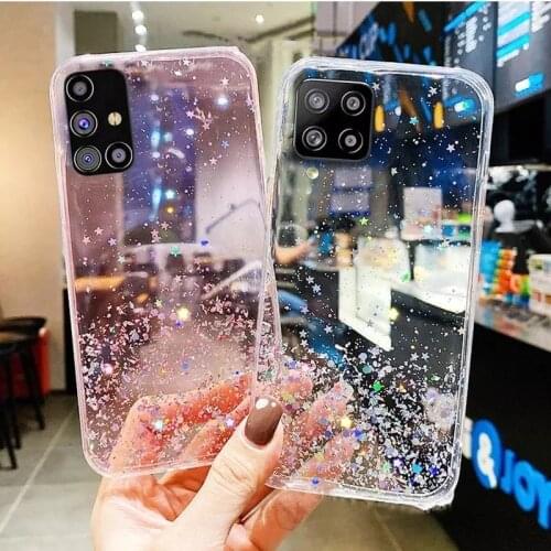 Glitter TPU Case For Samsung Galaxy A32 A52 A72 A12 A02 A02S A42 S20 FE S21 Plus Ultra A51 A71 A21S A31 M31 A50 A70 A30S M30S
