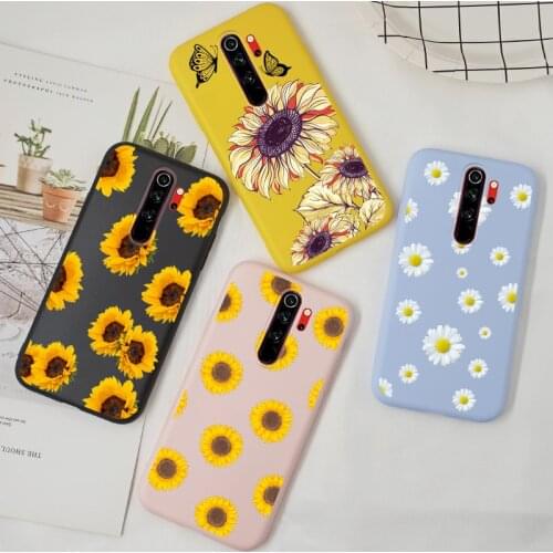 Sunflower Daisy Case For Xiaomi Redmi Note 8 Pro 7 8T 8A K30 K20 Pro Xiomi Mi A3 Case Back Cover Silicone TPU on Redmi Note8