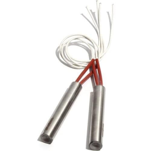 2PCS 22mm Diameter 80~95mm Length 304SUS Cylindrical Electric Heating Pipe Tubular Heater 550/560/580/620/650W Single Head Rod