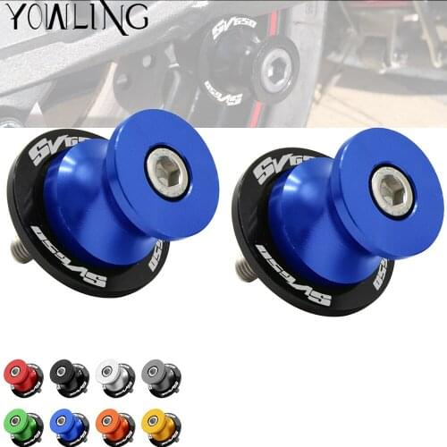 For Suzuki SV650 / S SV650S 1999-2003 2004 2005 2006 2007 2008 2009 SV 650 2011 Stands Screw sliders Swingarm Spools Slider M8