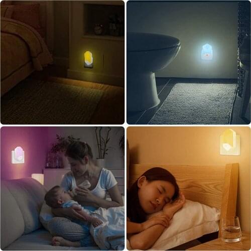 Home Mini LED Night Light Remote Control Color Changing Bedroom Toilet Lamp