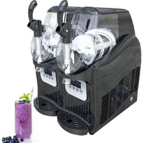 Two Tank Slush Machine Electric Snow Melting Machine Commercial Smoothies Granita Machine Ice Slusher Cold Drink Machine