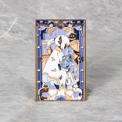 Game Sky Children Of Light Guangyu Tarot White Birds Metal Badge Button Brooch Pins Medal Souvenir Toy Decor Cosplay