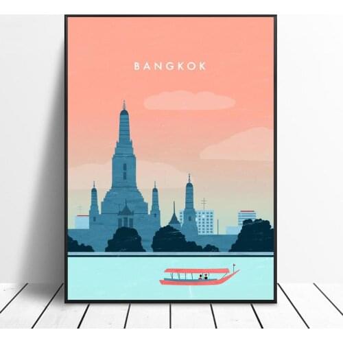 Bangkok Canvas Painting Wall Art Pictures prints home decor Wall poster decoration for living room