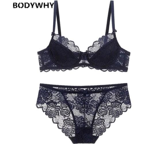 Women Lace Bra Set Backless Bra and Panty Set Push Up Deep V Underwear Brief Set Lingerie 5 Colors Sexy Elegant Fashion Beauty