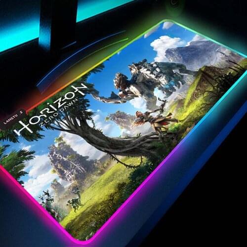 Horizon Zero Dawn Table Mat Custom Mouse Pad Rgb Large Carpet Mouse Xxl Gaming Setup Play Mats Gamer Rug Slipmat Led Mats for Pc