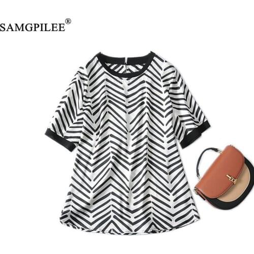 Summer T-shirts Oversized 2021 New Korean Style Chiffon Fashion Straight Short-sleeved Twill Elegant Female T Shirt Plus Size