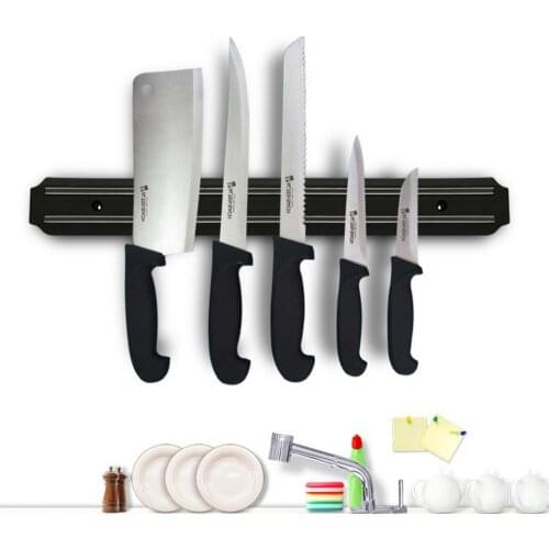Magnetic Knife Holder Wall Mount Black ABS metal Knife For Placstic Block Magnet Knife Holder 30CM /38CM/50CM/55CM