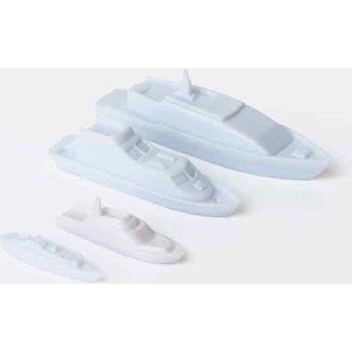 Eshel Model White Motorboat 1/100 2