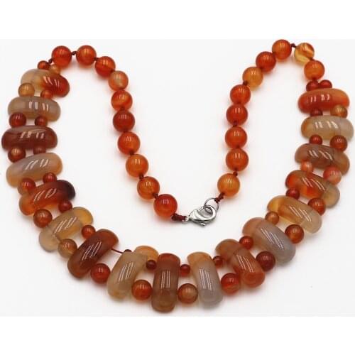 Natural Crystal Tigers Eye Stone Decorated with Turquoises Mixed Stone Beads To Make Vintage-style Jewelry Necklaces