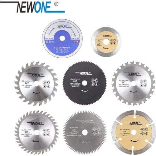 NEWONE 10mm Nitride Coating HSS Mini Circular Saw Blade Wood/Metal Cutter 60T/80T TCT Wood Cutting Disc Saw Blade
