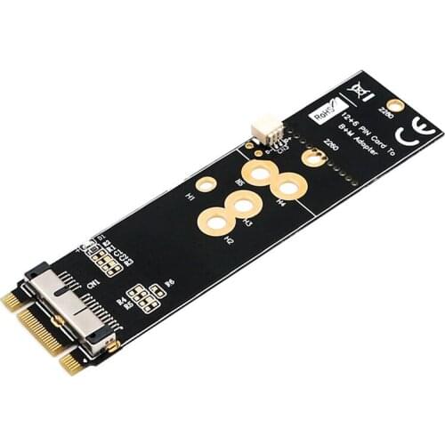 NEW BCM94360CD BCM94360CS2 BCM943224PCIEBT2 12+6 Pin Bluetooth WiFi Wireless Card Module to M.2 NGFF Key B+M Adapter for Mac OS