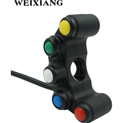 12V Motorcycle 7/8" 22mm Handlebar Switches Headlight Hazard Brake Fog Lights Horn ON OFF Start Switch For HONDA CBR 600 1000