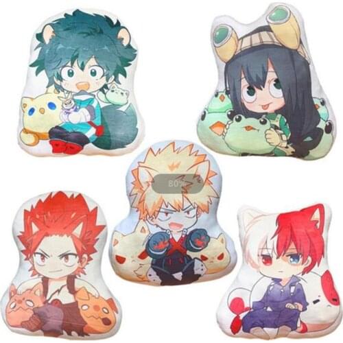 50cm Anime My Hero Academia Plush Pillow Toys Boku Yoh Asakura Katsuki Bakugo Shoto Toooroki Pillow Stuffed Toys Girl Kids Gift