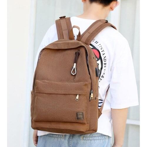 Men Canvas Backpack Camera Laptop Backpack School Bags Large Capacity Rucksack Womens Travel Bag with USB Charge XA811M