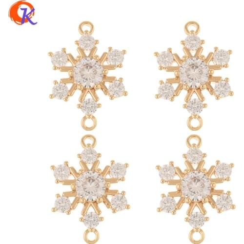 Cordial Design 30Pcs 12*17MM CZ Pendant/Hand Made/Jewelry Accessories/Genuine Gold Plating/Earring Findings/DIY Making/Charms