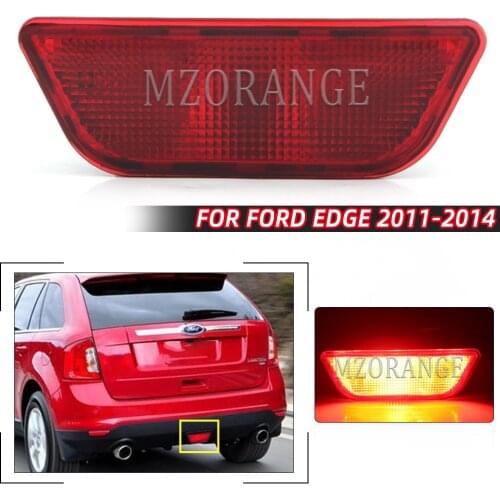 Rear Bumper Reflector Lamp For FORD EDGE 2011-2014 Middle Fog Light Rear Tail Brake Light Fog Lamp Car Accessories