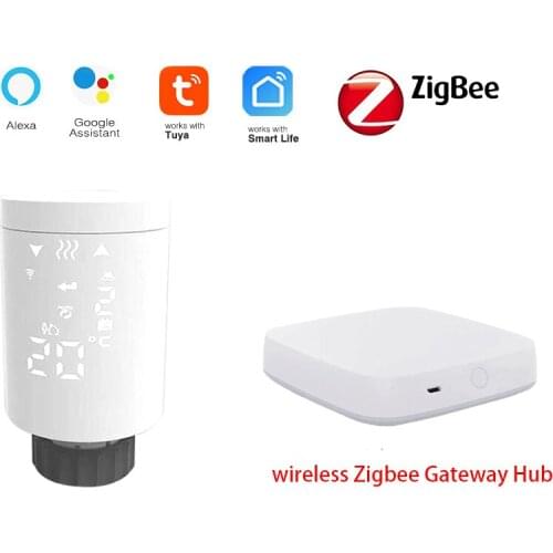 Tuya 3.0 Wifi Smart Radiator Actuator Programmable Thermostat Radiator Valve Temperature Controller App Voice Control Via Alexa