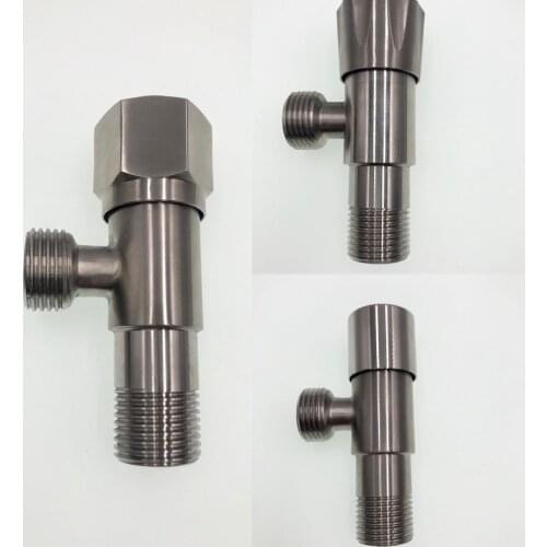 Universal G1/2 Thread Triangle Valve stainless steel angle ValveQuick Opening Large Flow Filling Valves for Toilet Sink