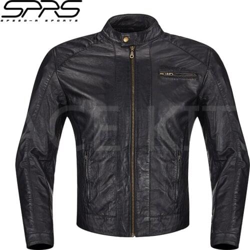 Cycling clothes Man motorcycle leather clothing sheepskin four seasons vintage British leather jacket racing casual Store No.49