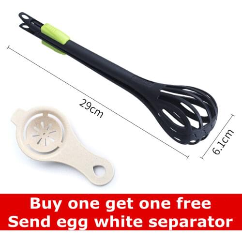 Multifunction Egg Whisk Multifunctional Manual Egg Beater Locking Food Tongs Salad Mixer for Cooking, Boiling, Mixing Barbecue