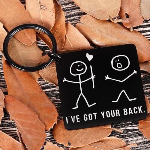 Funny Christmas Valentine Graduation Friendship Gift Ive Got Your Back Keychain Best Friend Gag Gifts for Her Him Friend