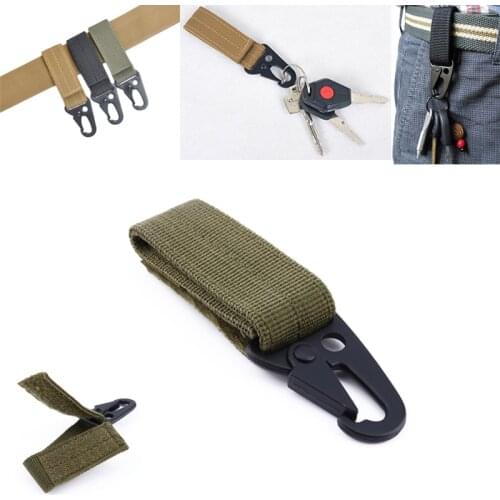 Molle belt clip webbing backpack strap Quickdraw attach clasp outdoor kit Carabiner camp tactical travel bag hike hang bushcraft
