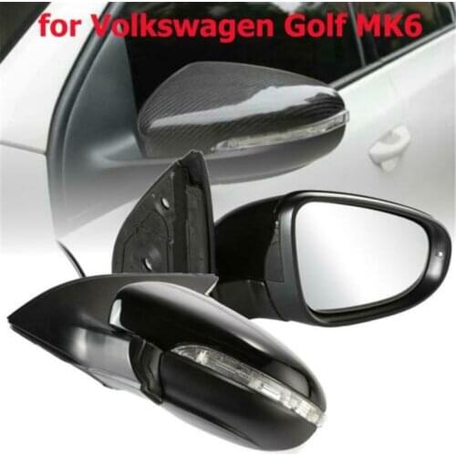Rearview Mirror Electric Adjustment Heating For Volkswagen Golf MK6 Side Wing Reversing Heated Mirror with Turn Signal Lights