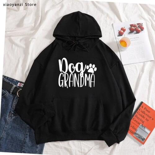 Dog grandma Print Women hoodies Cotton Casual Funny sweatshirts For Lady Girl pullovers Hipster sportswear Tops-322