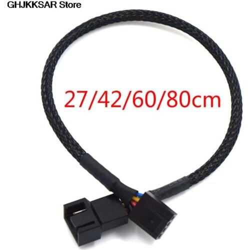 1pc 27/42/80cm PWM Extension Cable Mainboard CPU 4 PIN Fan 4P Adapter Cable Computer Case 4 PIN Power Cables Connectors