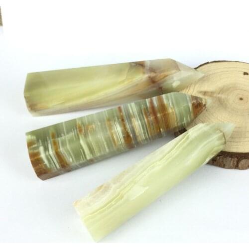1PC Natural Afghanistan jade obelisk quartz crystal wand point healing 70G