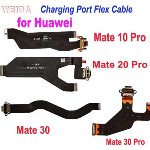 1 pcs Charging Port Connector Board Parts Flex Cable With Mic For Huawei Mate 10 Pro Mate 20 Pro Mate 30 Pro Charging Flex Cable