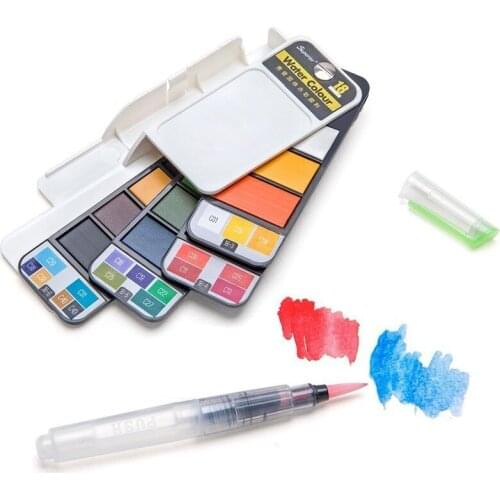 18/25/33/42 Colors Creative Portable Painting Drawing Brush Pen Watercolor Paint Set Paintbrushes Kids Gift Art Supplies 03168