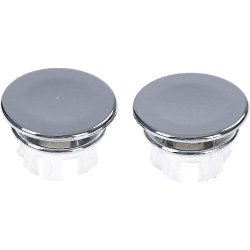 2Pcs Sink Round Ring Overflow Spare Cover Tidy Chrome Trim Bathroom Ceramic Basin Overflow Ring