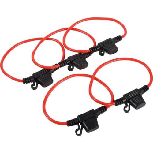 5pcs Waterproof Proof Power Socket In Line Fuse Holders With 12V 30A Blade Fuse Car Replacement Fuses